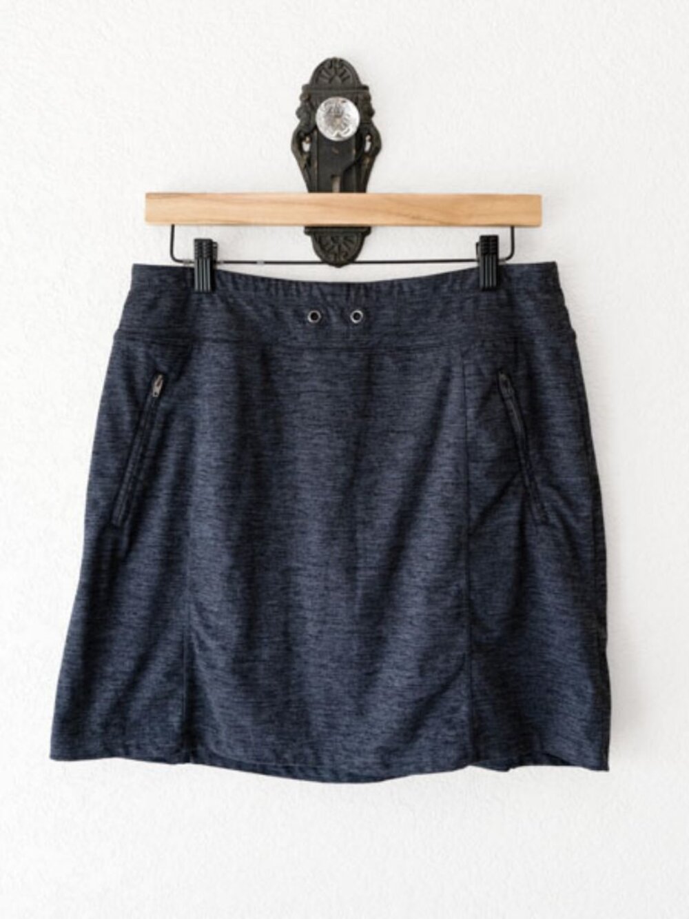 Tangerine Gray Athletic Skort Womens Medium Built In Shorts Zip Pocket Activewea